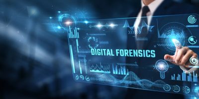 Digital,Forensics:,Businessman,Analyzing,Digital,Screen,Of,Graph,Data,And