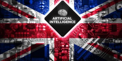 United,Kingdom,In,The,Artificial,Intelligence,Race,Concept,With,Chip